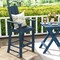 Tall Adirondack Chair Outdoor Bar Stool with Ergonomic Backrest for Backyard - 27.5" x 23" x 52" (L x W x H)